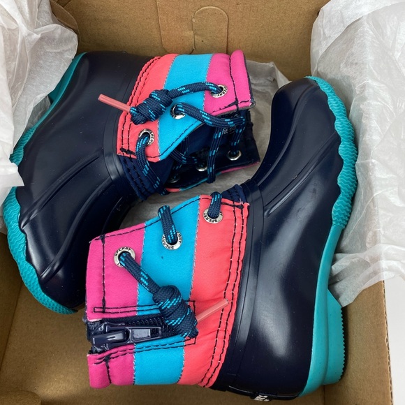 Sperry Toddler Little Girls Saltwater Cold Weather Duck Boots NIB NEW - Picture 6 of 7